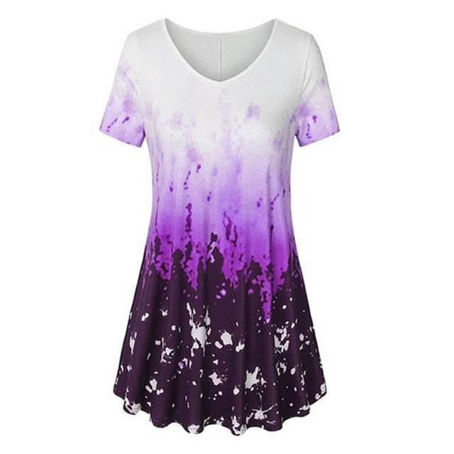 2019 Summer Large Size S-5XL Women's T shirt Half Sleeve O-Neck Floral Print Casual T Shirts Tops Female Loose T Shirt Plus Size