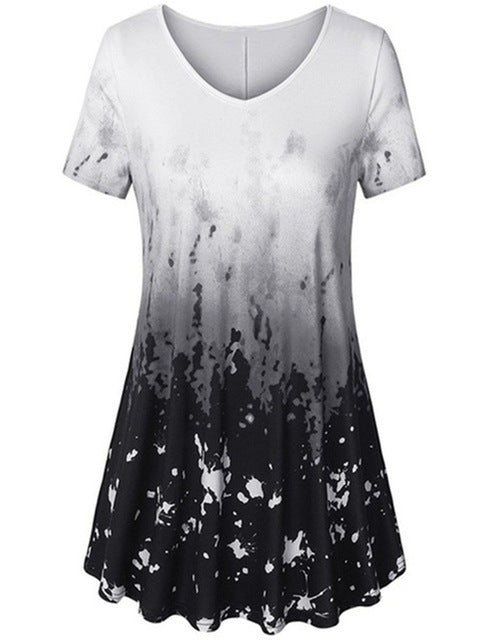 2019 Summer Large Size S-5XL Women's T shirt Half Sleeve O-Neck Floral Print Casual T Shirts Tops Female Loose T Shirt Plus Size
