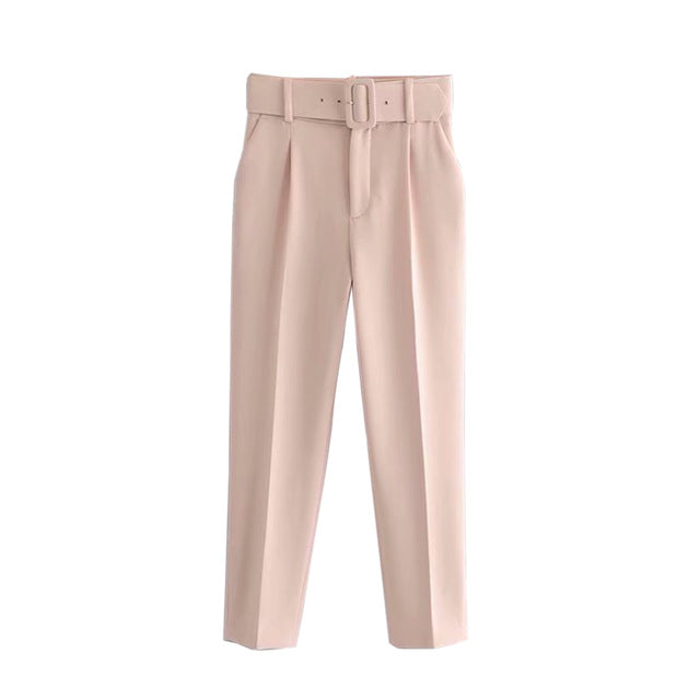 2019 Women High Waist Casual Pants With Autumn Ladies Office Work Harem Pants Fashion Solid 2019 Women Trousers Pantalones Mujer