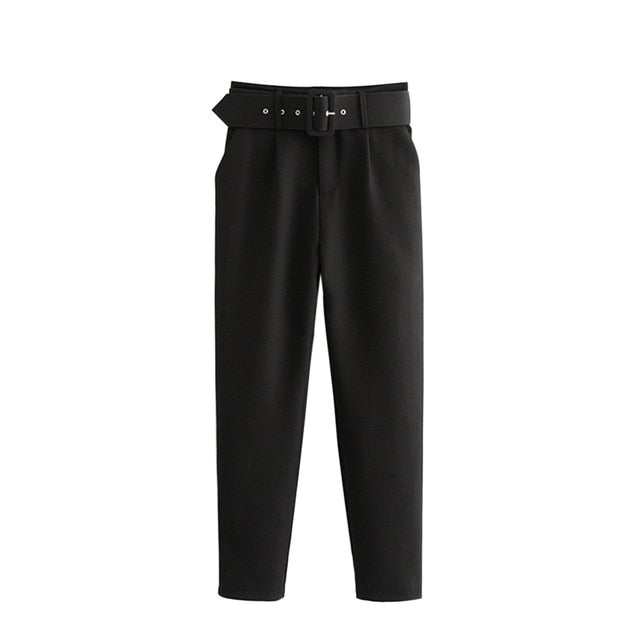 2019 Women High Waist Casual Pants With Autumn Ladies Office Work Harem Pants Fashion Solid 2019 Women Trousers Pantalones Mujer