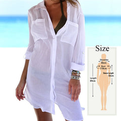 2020 Beach Cover up Cotton White Beach Sarong Bikini Cover up Bathing Suit Women Beachwear Swimsuit Cover up Pareo Tunic #Q833
