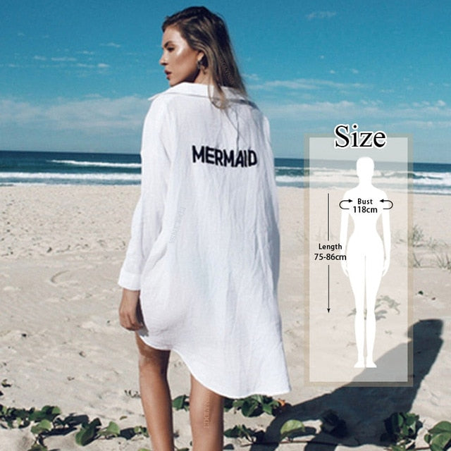 2020 Beach Cover up Cotton White Beach Sarong Bikini Cover up Bathing Suit Women Beachwear Swimsuit Cover up Pareo Tunic #Q833