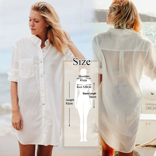 2020 Beach Cover up Cotton White Beach Sarong Bikini Cover up Bathing Suit Women Beachwear Swimsuit Cover up Pareo Tunic #Q833