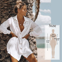 2020 Beach Cover up Cotton White Beach Sarong Bikini Cover up Bathing Suit Women Beachwear Swimsuit Cover up Pareo Tunic #Q833