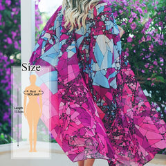 2020 Bikini Cover-ups Bohemian Dot Printed Flare Sleeve Ruffed Summer Beach Dress Chiffon Tunic Women Swimsuit Cover Up Q914