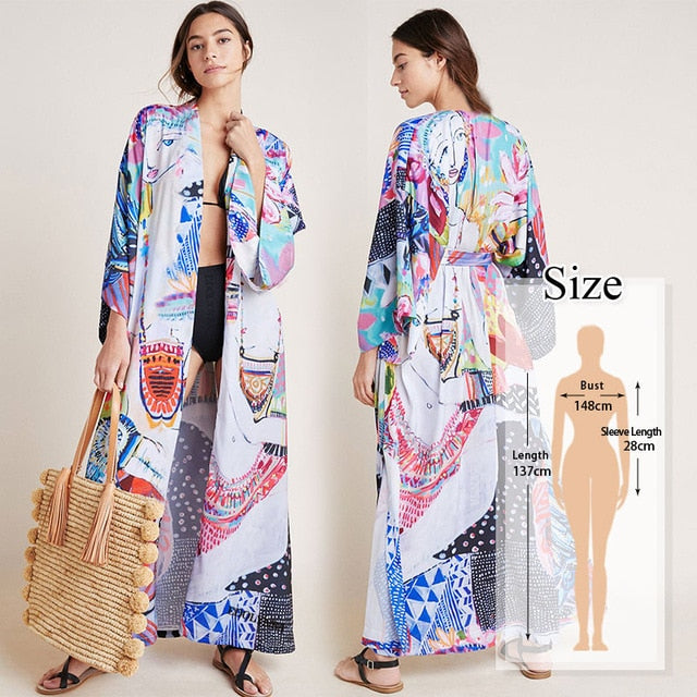 2020 Bikini Cover-ups Kimono Cardigan Sexy Hollow Out Summer Dress White Cotton Tunic Women Beach Wear Swim Suit Cover Up Q964