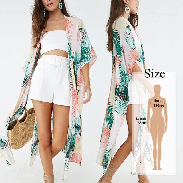 2020 Bohemian Printed Cover-ups Sexy Summer Beach Dress Cotton Tunic Women Beachwear Swimsuit Cover Up Bikini Wrap Sarongs Q675