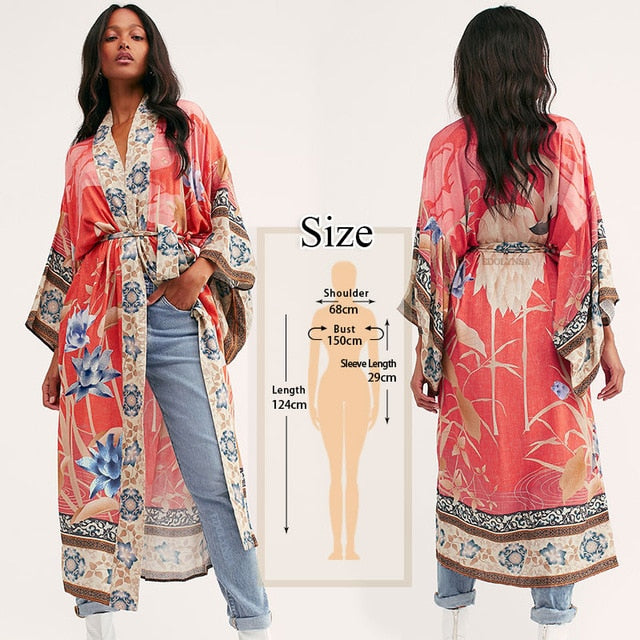 2020 Bohemian Printed Cover-ups Sexy Summer Beach Dress Cotton Tunic Women Beachwear Swimsuit Cover Up Bikini Wrap Sarongs Q675