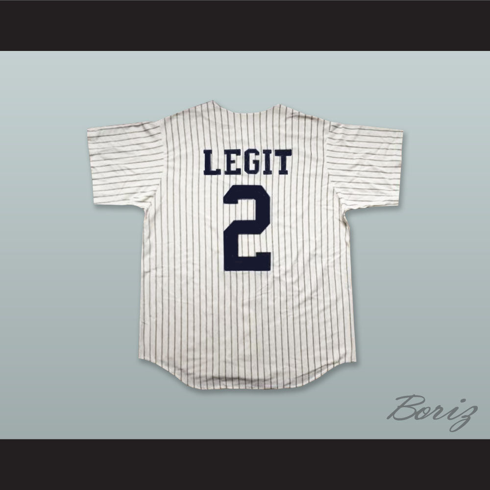 2 Legit White Pinstriped Baseball Jersey