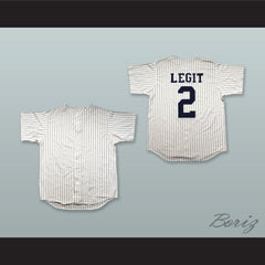 2 Legit White Pinstriped Baseball Jersey