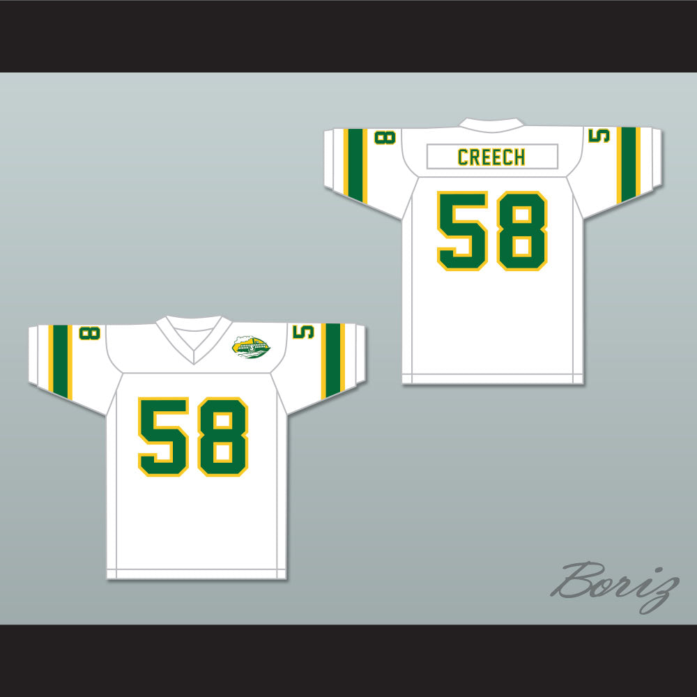 1974-75 WFL Bob Creech 58 Shreveport Steamer Home Football Jersey with Patch