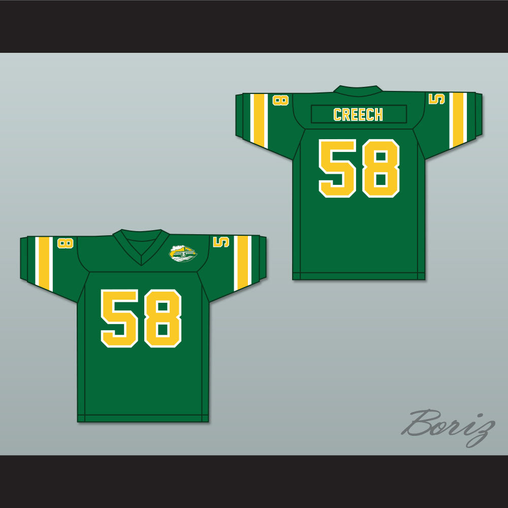 1974-75 WFL Bob Creech 58 Shreveport Steamer Road Football Jersey with Patch