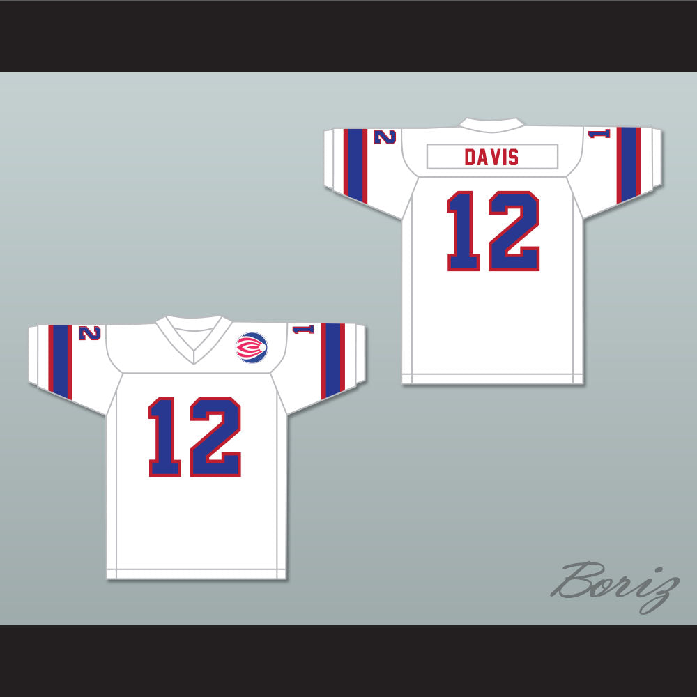 1974 WFL Bob Davis 12 Florida Blazers Home Football Jersey with Patch