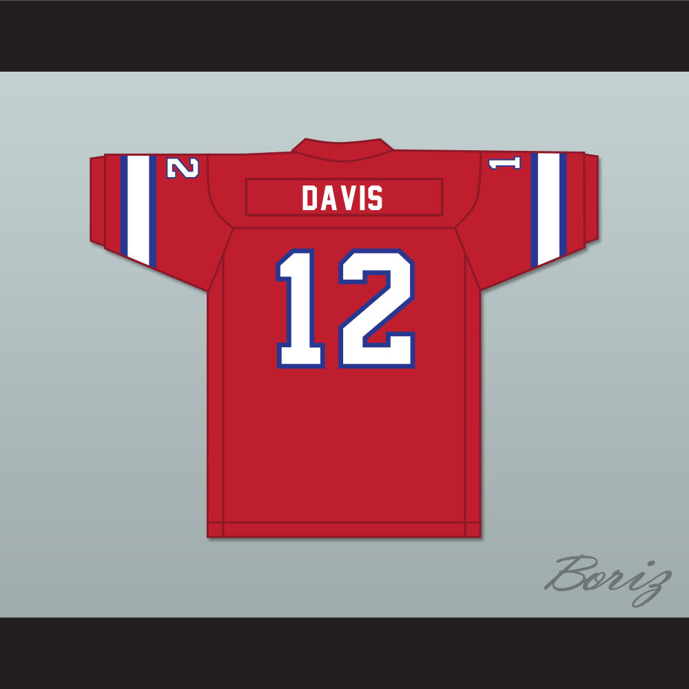 1974 WFL Bob Davis 12 Florida Blazers Road Football Jersey with Patch