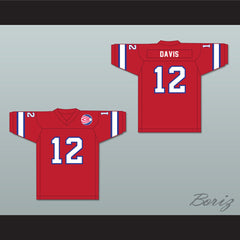 1974 WFL Bob Davis 12 Florida Blazers Road Football Jersey with Patch