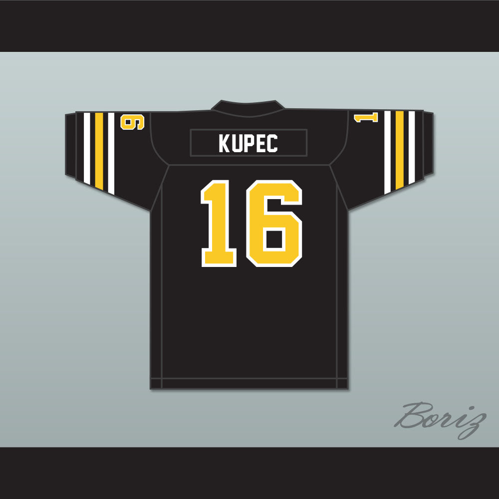 1975 WFL Chris Kupec 16 Charlotte Hornets Road Football Jersey with Patch