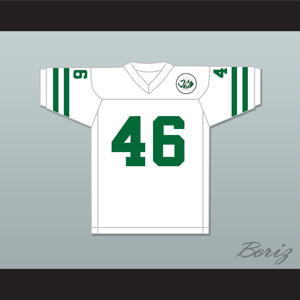 1975 WFL Cyril Pinder 46 Chicago Winds Home Football Jersey with Patch