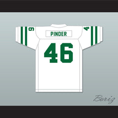 1975 WFL Cyril Pinder 46 Chicago Winds Home Football Jersey with Patch