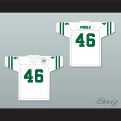 1975 WFL Cyril Pinder 46 Chicago Winds Home Football Jersey with Patch