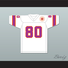1974-75 WFL Dave Williams 80 Southern California Sun Home Football Jersey with Patch