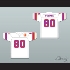 1974-75 WFL Dave Williams 80 Southern California Sun Home Football Jersey with Patch
