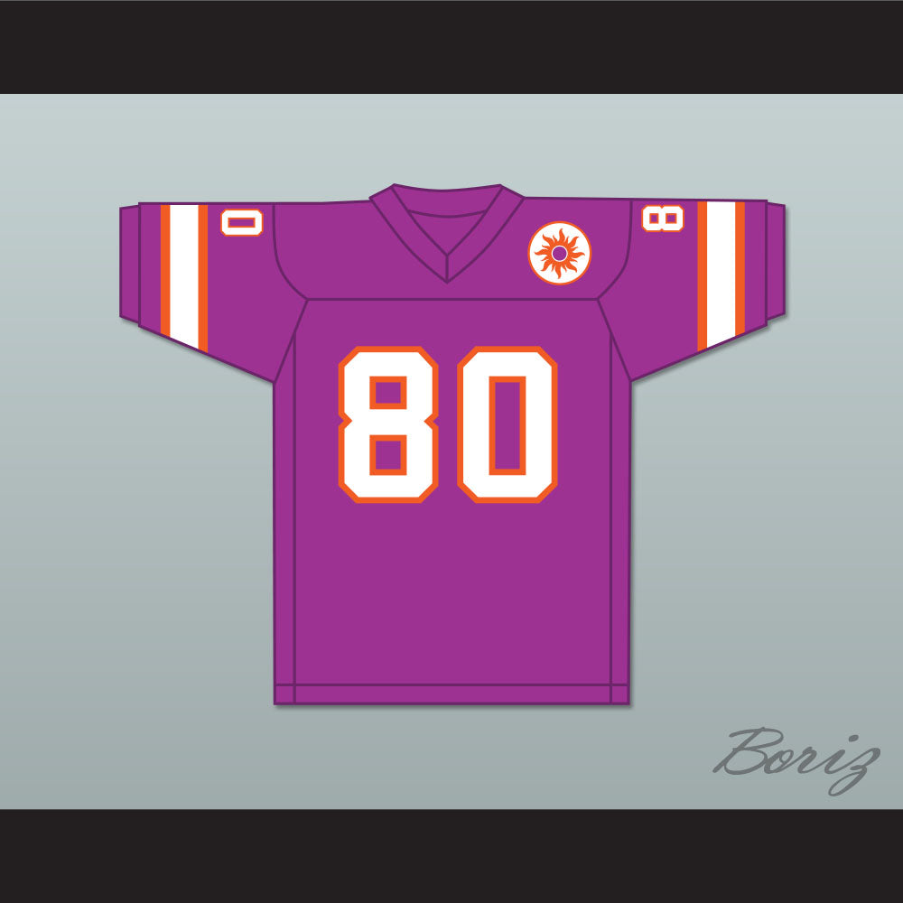 1974-75 WFL Dave Williams 80 Southern California Sun Road Football Jersey with Patch