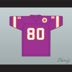 1974-75 WFL Dave Williams 80 Southern California Sun Road Football Jersey with Patch