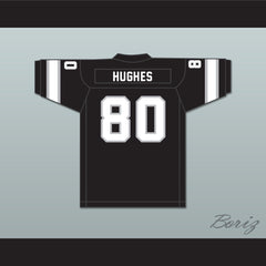 1974 WFL Dennis Hughes 80 Jacksonville Sharks Road Football Jersey with Patch