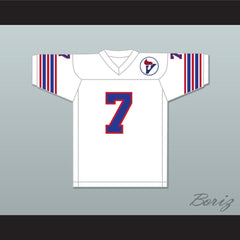 1975 WFL Denny Duron 7 Birmingham Vulcans Home Football Jersey with Patch