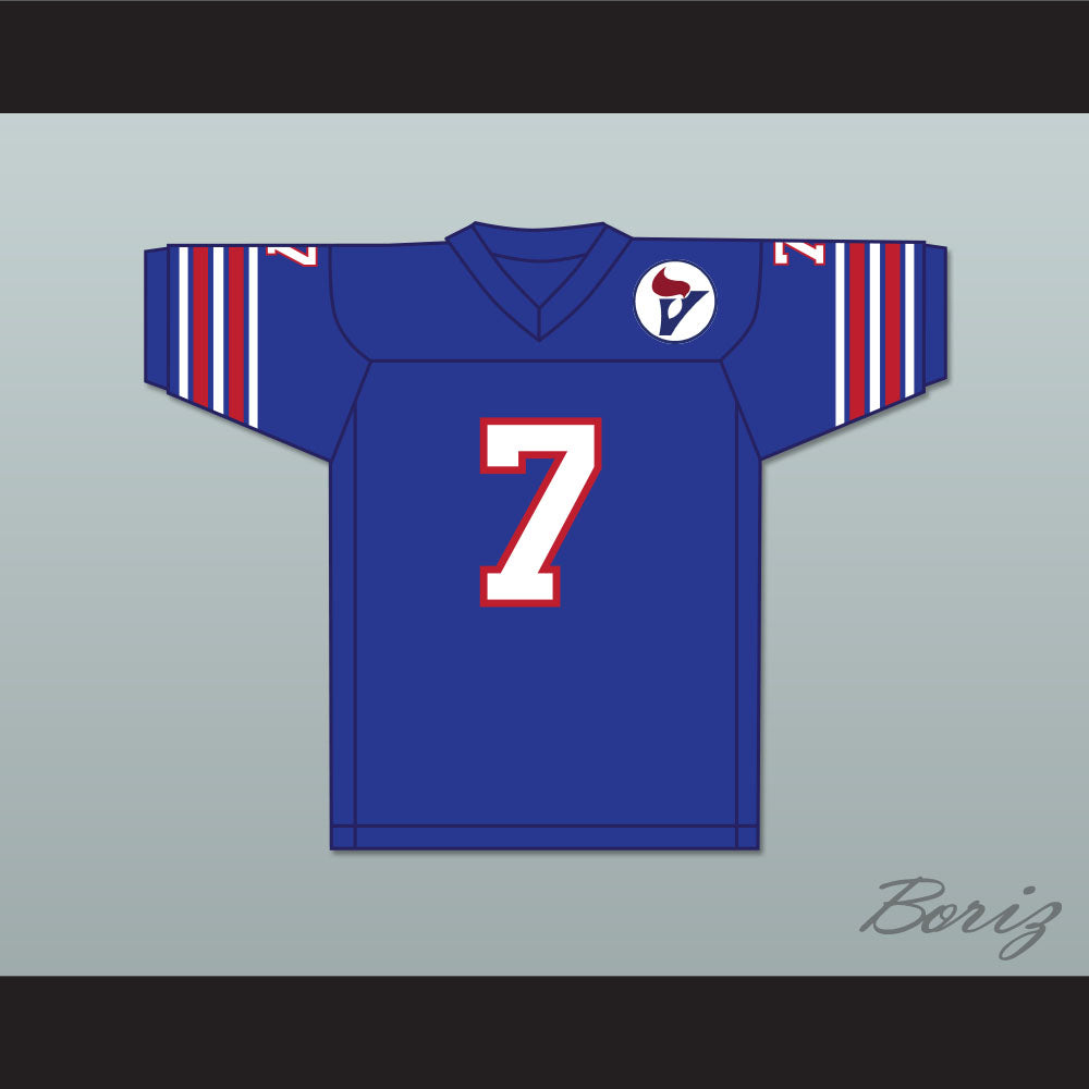 1975 WFL Denny Duron 7 Birmingham Vulcans Road Football Jersey with Patch