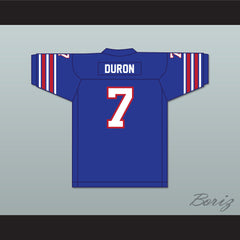 1975 WFL Denny Duron 7 Birmingham Vulcans Road Football Jersey with Patch
