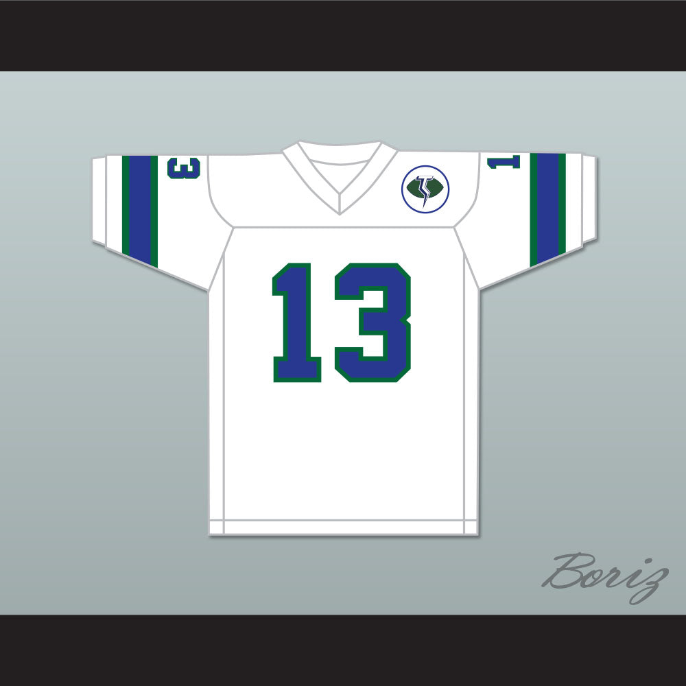 1975 WFL Don Horn 13 Portland Thunder Home Football Jersey with Patch