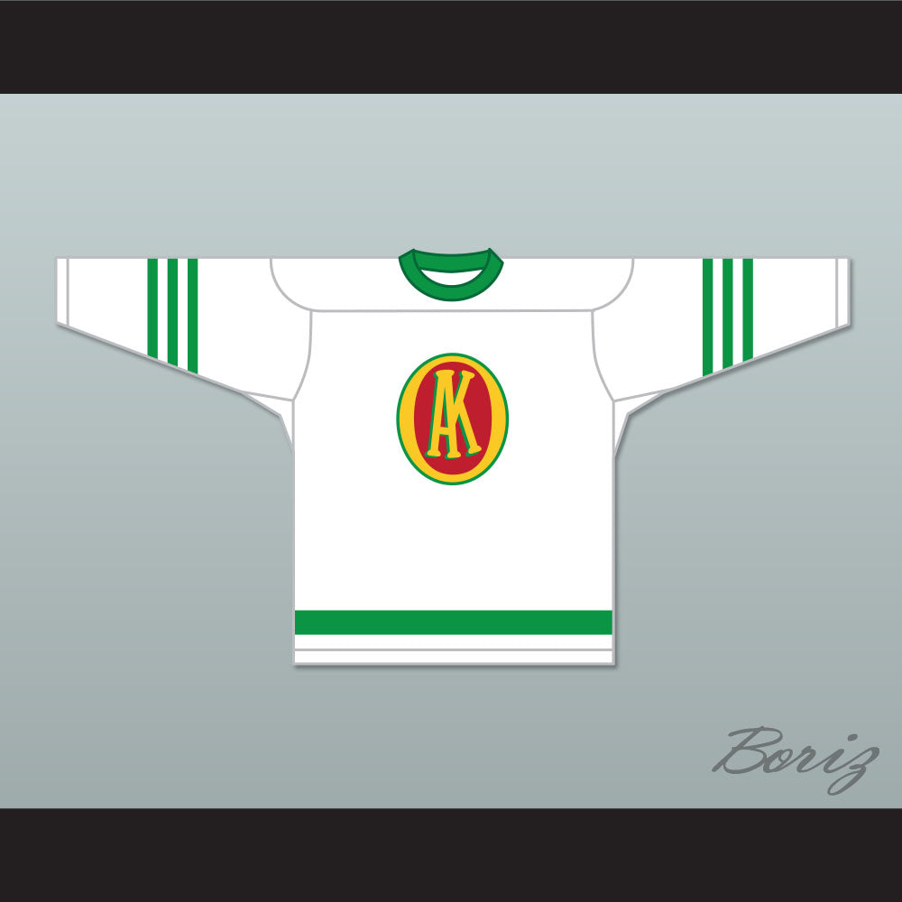 1945-46 Gordie Howe 9 Omaha Ak-Sar-Ben Knights USHL White Hockey Jersey