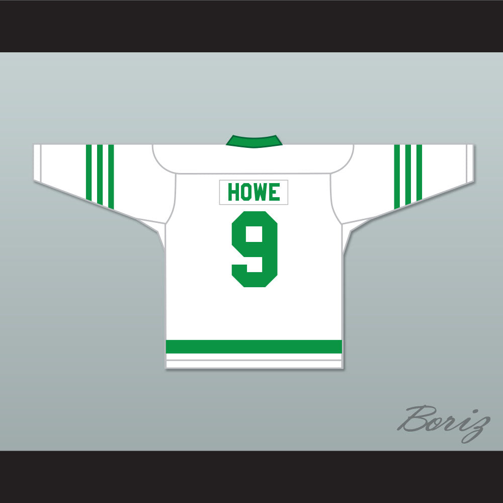 1945-46 Gordie Howe 9 Omaha Ak-Sar-Ben Knights USHL White Hockey Jersey