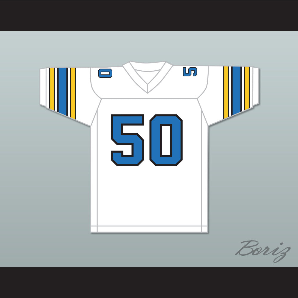 1984 USFL Gary Plummer 50 Oakland Invaders Home Football Jersey