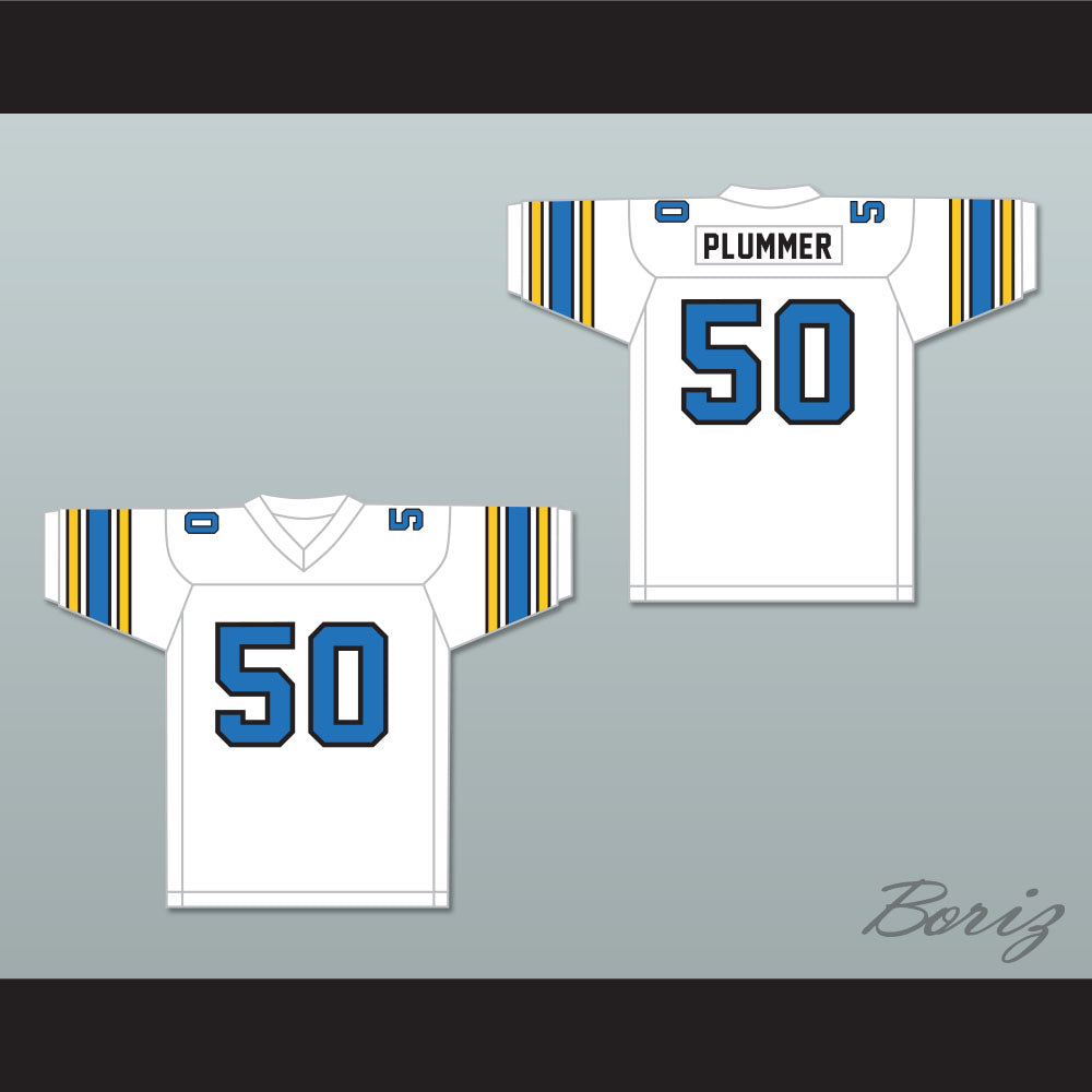 1984 USFL Gary Plummer 50 Oakland Invaders Home Football Jersey
