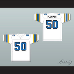 1984 USFL Gary Plummer 50 Oakland Invaders Home Football Jersey
