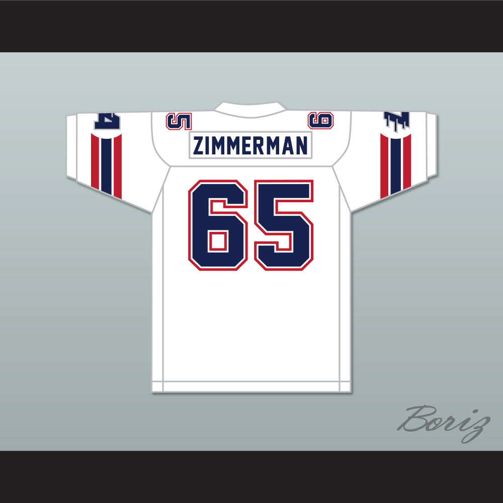 1985 USFL Gary Zimmerman 65 Los Angeles Express Home Football Jersey