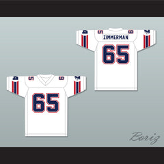 1985 USFL Gary Zimmerman 65 Los Angeles Express Home Football Jersey