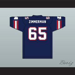 1985 USFL Gary Zimmerman 65 Los Angeles Express Road Football Jersey