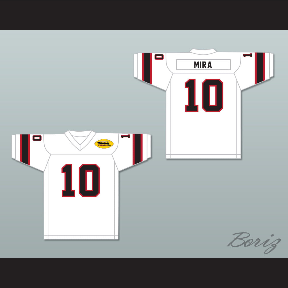 1975 WFL George Mira 10 Jacksonville Express Home Football Jersey with Patch