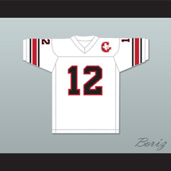 1984 USFL Jim Kelly 12 Houston Gamblers Home Football Jersey with Patch