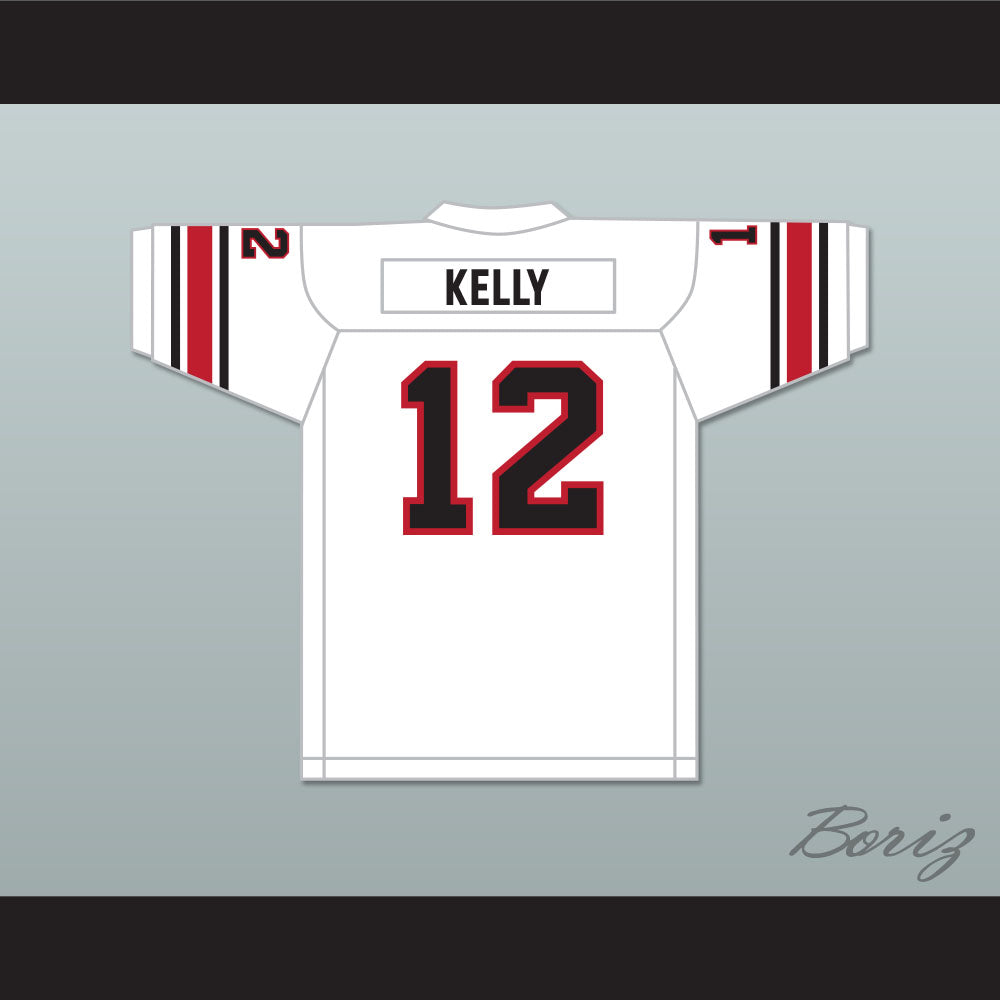 1984 USFL Jim Kelly 12 Houston Gamblers Home Football Jersey with Patch