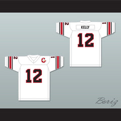 1984 USFL Jim Kelly 12 Houston Gamblers Home Football Jersey with Patch