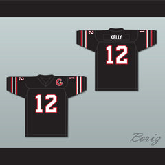 1984 USFL Jim Kelly 12 Houston Gamblers Road Football Jersey with Patch