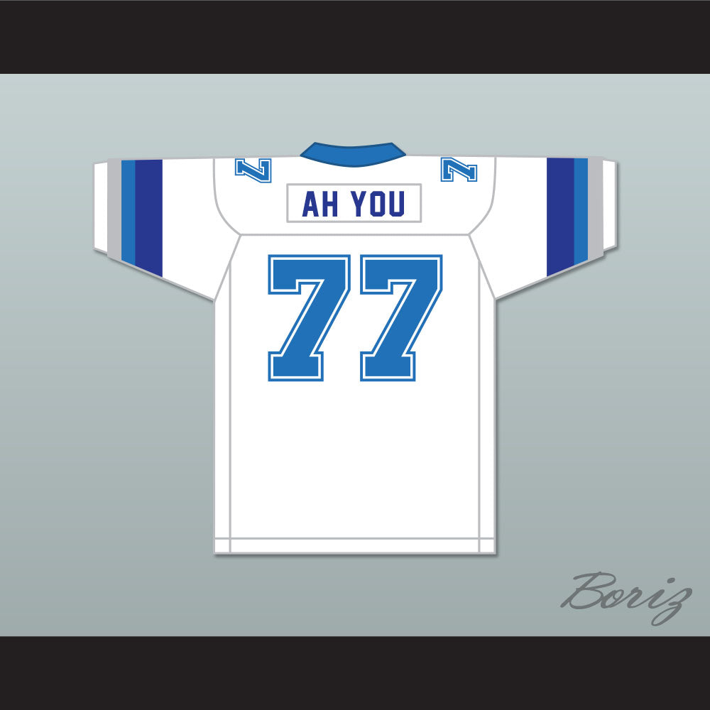 1983 USFL Junior Ah You 77 Boston Breakers Home Football Jersey