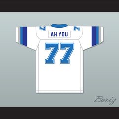 1983 USFL Junior Ah You 77 Boston Breakers Home Football Jersey