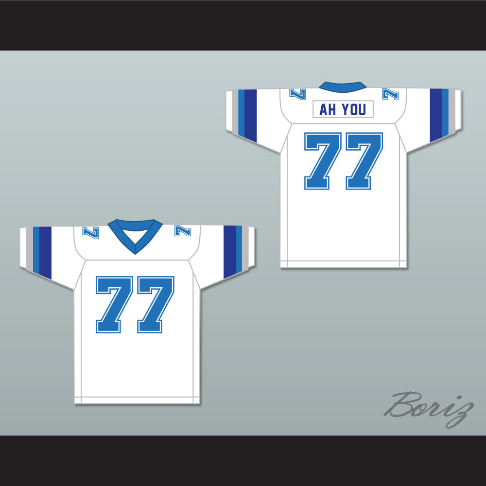 1983 USFL Junior Ah You 77 Boston Breakers Home Football Jersey