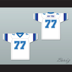 1983 USFL Junior Ah You 77 Boston Breakers Home Football Jersey