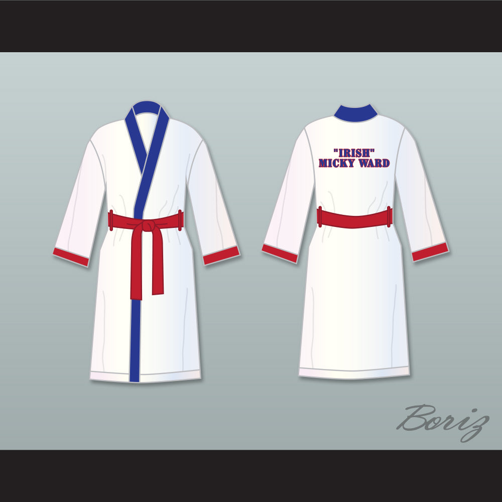 'Irish' Micky Ward White Satin Full Boxing Robe